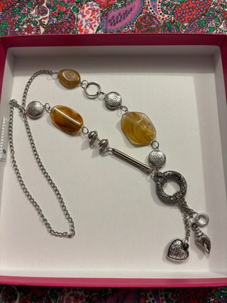 Collana con pietre gialle/marroni