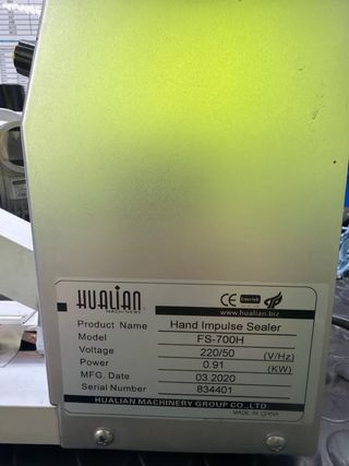 Selladora de Bolsas Hualian FS-700H