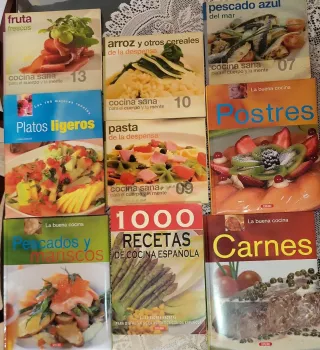 LIBROS DE COCINA, CARNES, PESCADOS, PASTAS, POSTRE