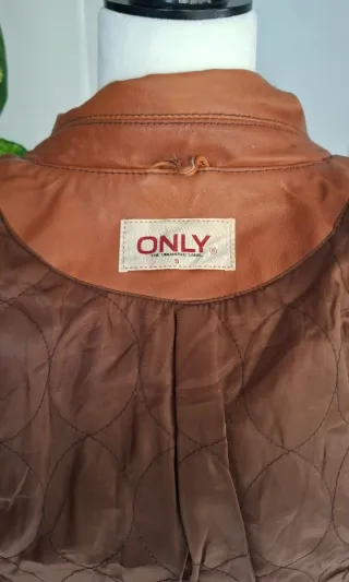 Chaqueta vintage piel genuina camel