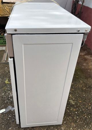 Cocina gas butano con horno y placa eléctrica