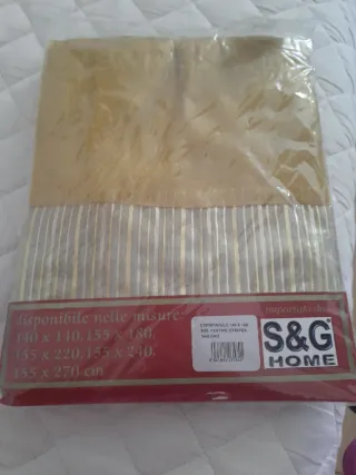 Copritavolo S&G HOME a righe oro