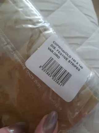 Copritavolo S&G HOME a righe oro