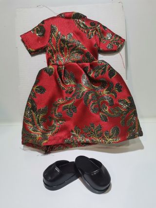 conjunto de Vestido y zapatos para muñeca nancy