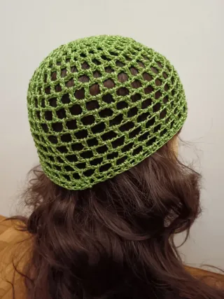 Cuffia rete verde lurex