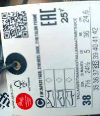 Zapatos Zara efecto piel serpiente talla 38