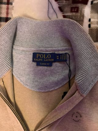 Maglione Ralph Lauren Mezza Zip Beige Taglia M