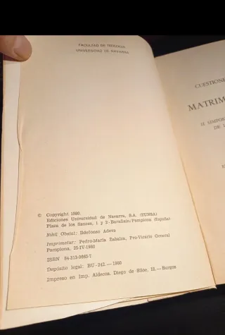 Cuestiones fundamentales sobre matrimonio y famili