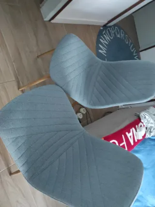 Juego de 2 sillas de comedor tapizadas
