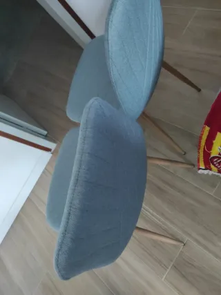 Juego de 2 sillas de comedor tapizadas