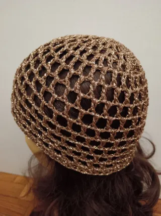 Cuffia rete bronzo lurex