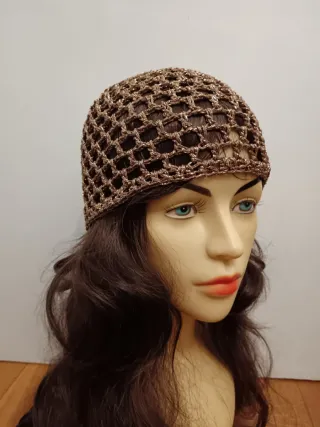 Cuffia rete bronzo lurex