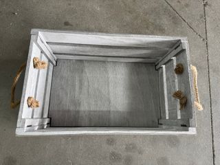 2 Cajas de madera rústica con cuerdas