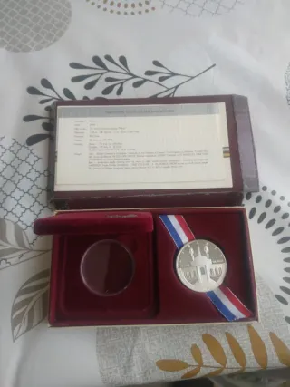Moneda Plata Dollar JJOO 1984