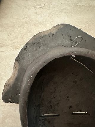 Tris maschere africane in terracotta