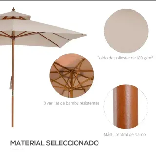 Sombrilla de jardín 3x3m