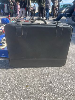 Juego Maletas Cuero Corte Inglés Gris oscuro