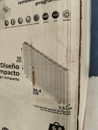 Emisor Seco AVA H 2000 W Aluminio Programable LCD