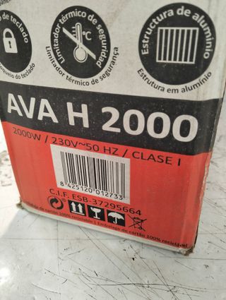 Emisor Seco AVA H 2000 W Aluminio Programable LCD