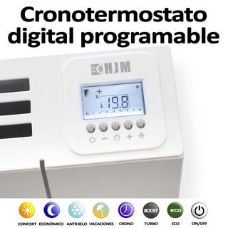 Emisor Seco AVA H 2000 W Aluminio Programable LCD
