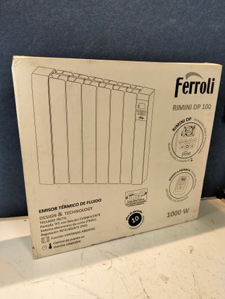 Ferroli RIMINI DP 100 Emisor Eléctrico Programable 1 kW 6 elementos