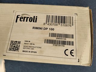 Ferroli RIMINI DP 100 Emisor Eléctrico Programable 1 kW 6 elementos
