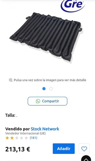 Calentador solar piscina GRE +6º panel polietileno