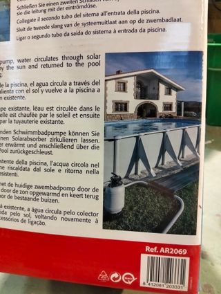 Calentador solar piscina GRE +6º panel polietileno