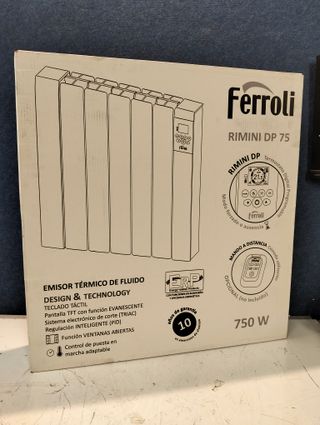 Emisor eléctrico Ferroli RIMINI DP 75 programable 750W 5 elementos