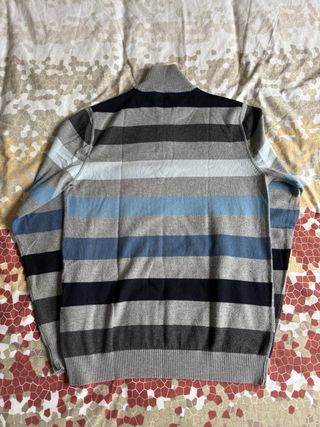 Jersey Celio Rayas Gris y Azul Marino Talla M