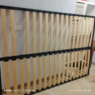 Somier de láminas madera y meta