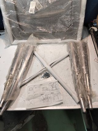 Mesa de Cocina Industrial Metal Plata 80x80 cm