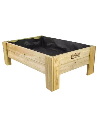 Mesa de cultivo GardenBrico 120x80x40 cm madera exterior 160L