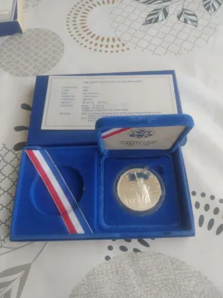 Moneda Plata Dollar Liberty 1986