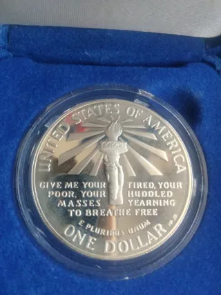 Moneda Plata Dollar Liberty 1986
