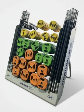 Soporte Reebok Barras y Discos