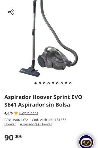 Aspirador Hoover Sprint EVO SE41 Aspirador sin Bolsa