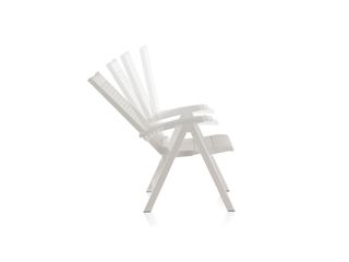 Sillón multiposiciones plegable metal blanco jardín