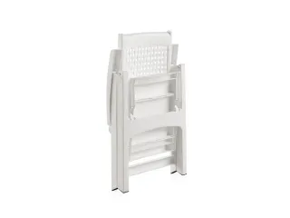 Sillón multiposiciones plegable metal blanco jardín