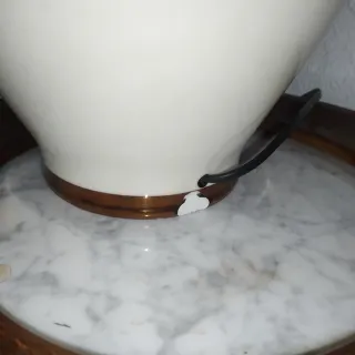 Pie de lámpara cerámica floral