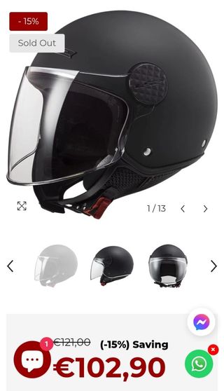 Casco moto LS2 OF558 Sphere-Lux