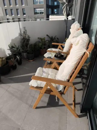 Sillas de madera para terraza