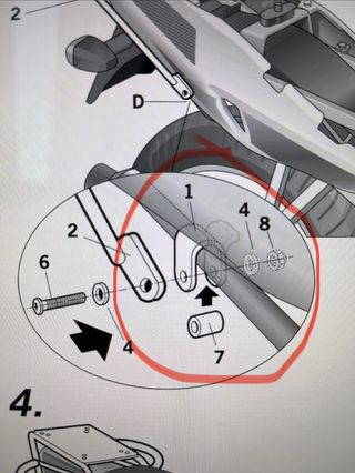 Baúl SHAD 48L + Parrilla para Suzuki Gs500