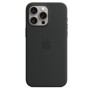 Funda Silicona MagSafe iPhone 15 Pro Max - Negro.