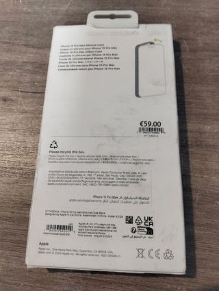 Funda Silicona MagSafe iPhone 15 Pro Max - Negro.