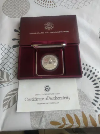 Moneda Plata Olimpiadas 1988