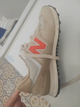 New Balance 574 Deportivas Beige/Rojo