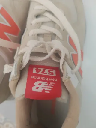 New Balance 574 Deportivas Beige/Rojo