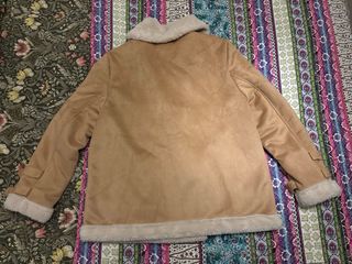 Chaqueta aviador forrada beige