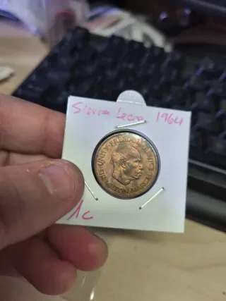 2 Monedas Sierra Leona 1964 1/2 Centimo y 1c